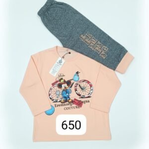 Boys' Mickey Bicycle Graphic Tee & Marled Grey Jogger Set